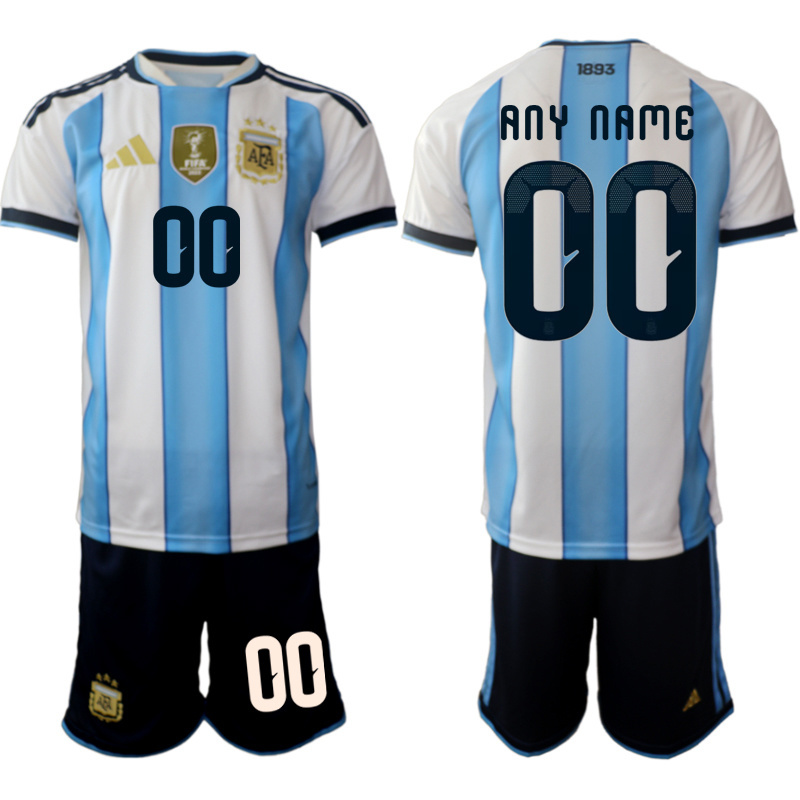 Men Custom Argentina home style 2026 World Cup Soccer jersey->brazil jersey->Soccer Country Jersey
